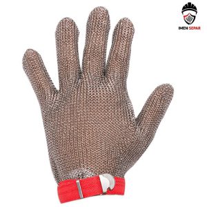 دستکش قصابی ضد برش (دستکش زنجیری ضد برش) ساق کوتاه