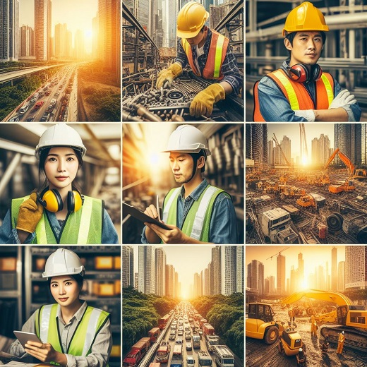 تصاویر کارگران ساختمانی با هوش مصنوعی