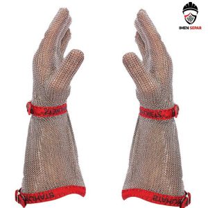 دستکش قصابی ضد برش(زنجیری) ساق بلند آلمانی