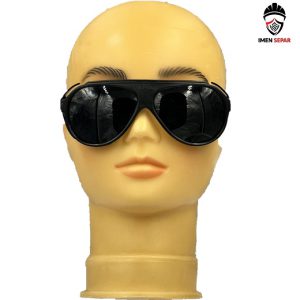 عینک دودی جوشکاری بغل دار نمره 4 تک پلاست