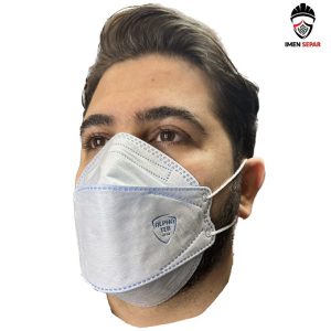 ماسک سه بعدی چهار لایه آلفا طب رنگ آبی
