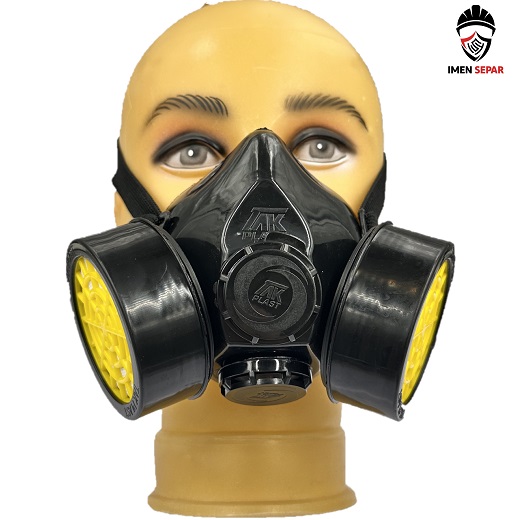 ماسک شیمیایی فیلتر دار دو فیلر تک پلاست