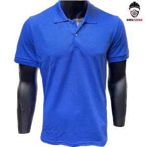 تیشرت کار جودون مردانه آبی پر رنگ یقه دار