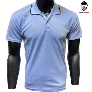 تیشرت کار جودون مردانه آبی روشن یقه دار