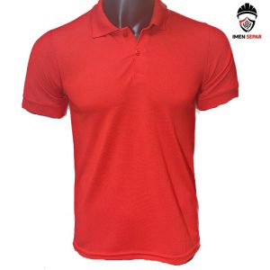 تیشرت کار جودون مردانه قرمز یقه دار