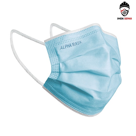 ماسک سه لایه پزشکی آبی آلفا ماسک