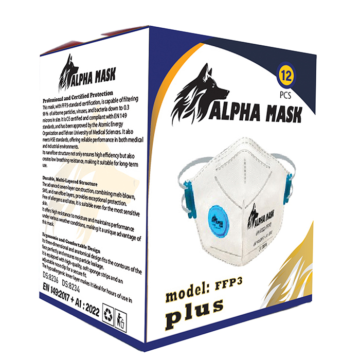 خرید ماسک FFP3 N95 آلفا ماسک پلاس ۷ لایه